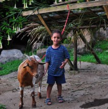 Leo and a goat